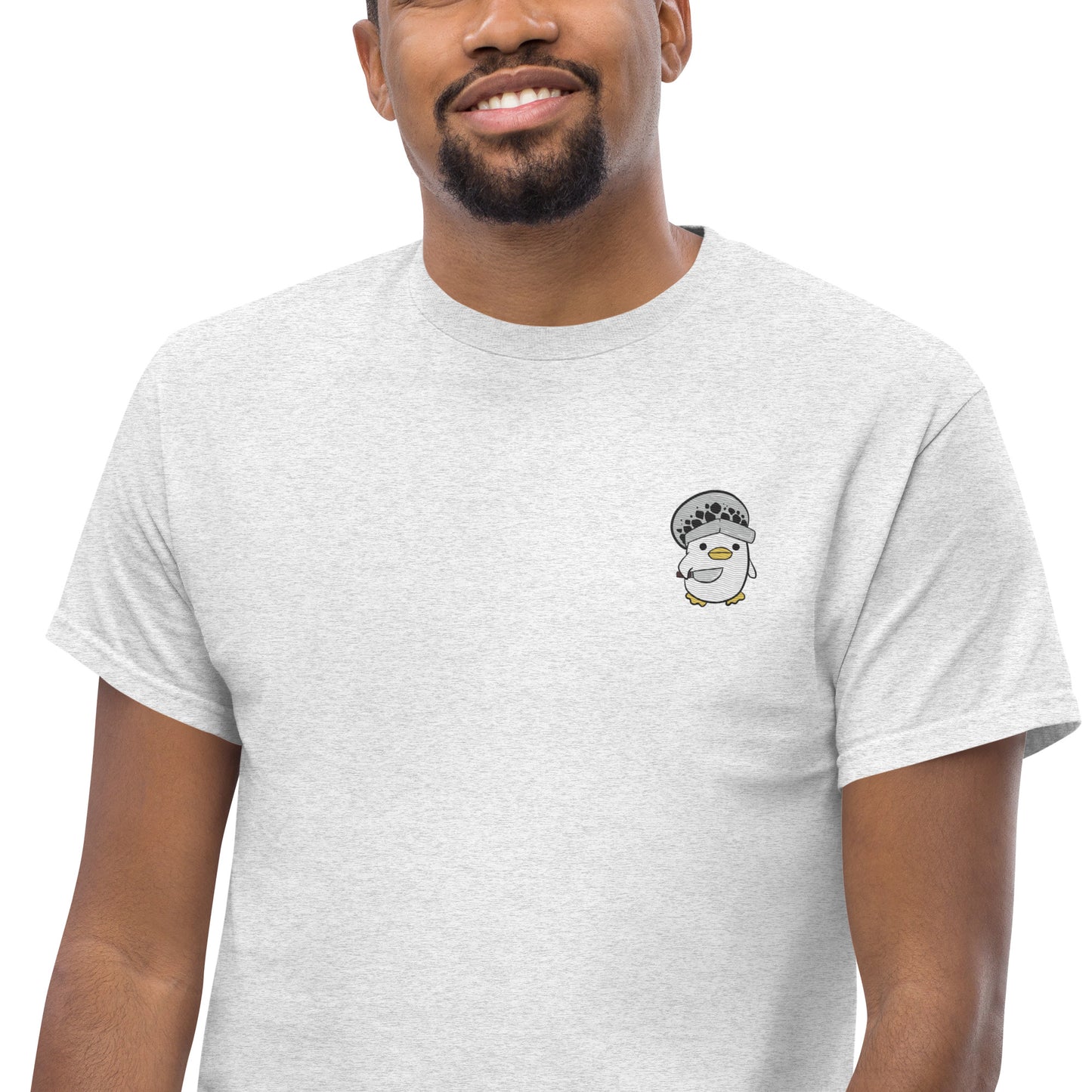 T-shirt Homme Brodé Petit Canard Inspiré de Law