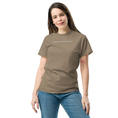 T-shirt Femme brodé Jamais sans mon Trotteur Français