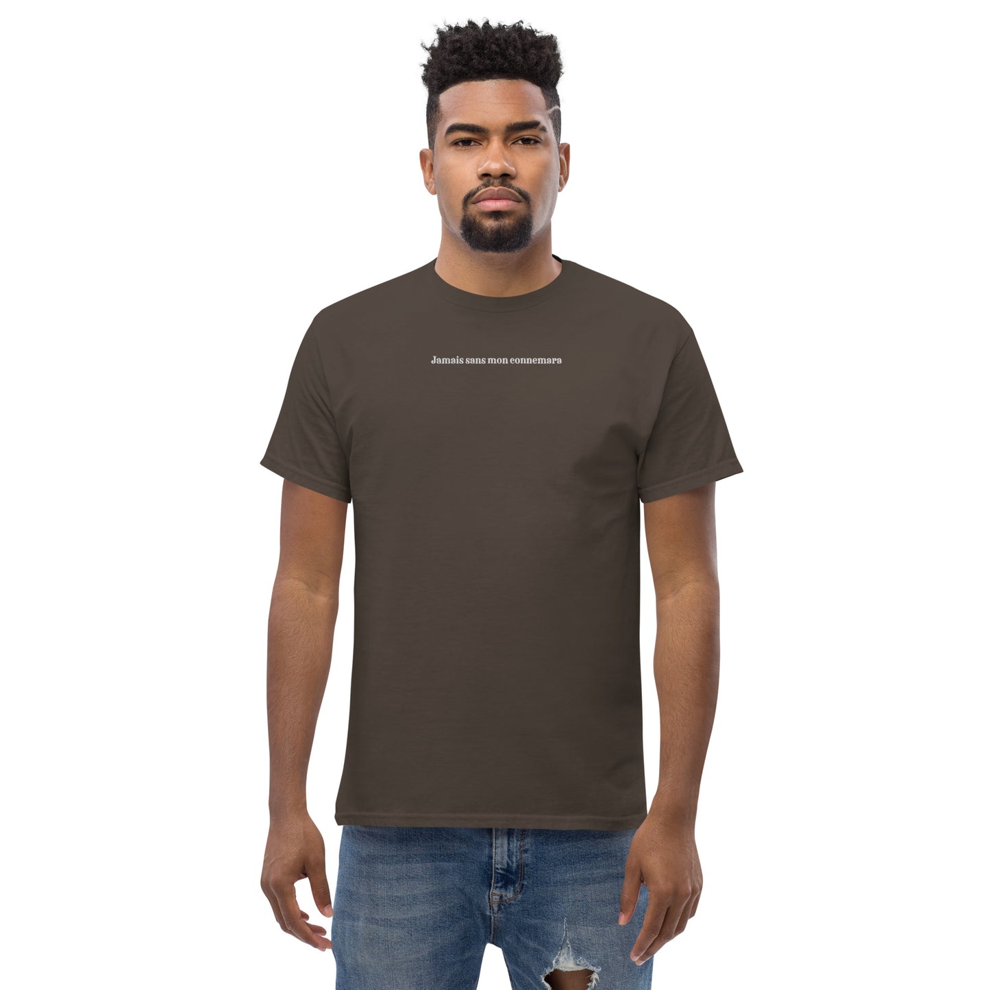 T-shirt Homme brodé Jamais sans mon Connemara