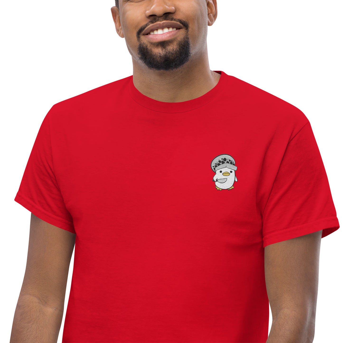 T-shirt Homme Brodé Petit Canard Inspiré de Law