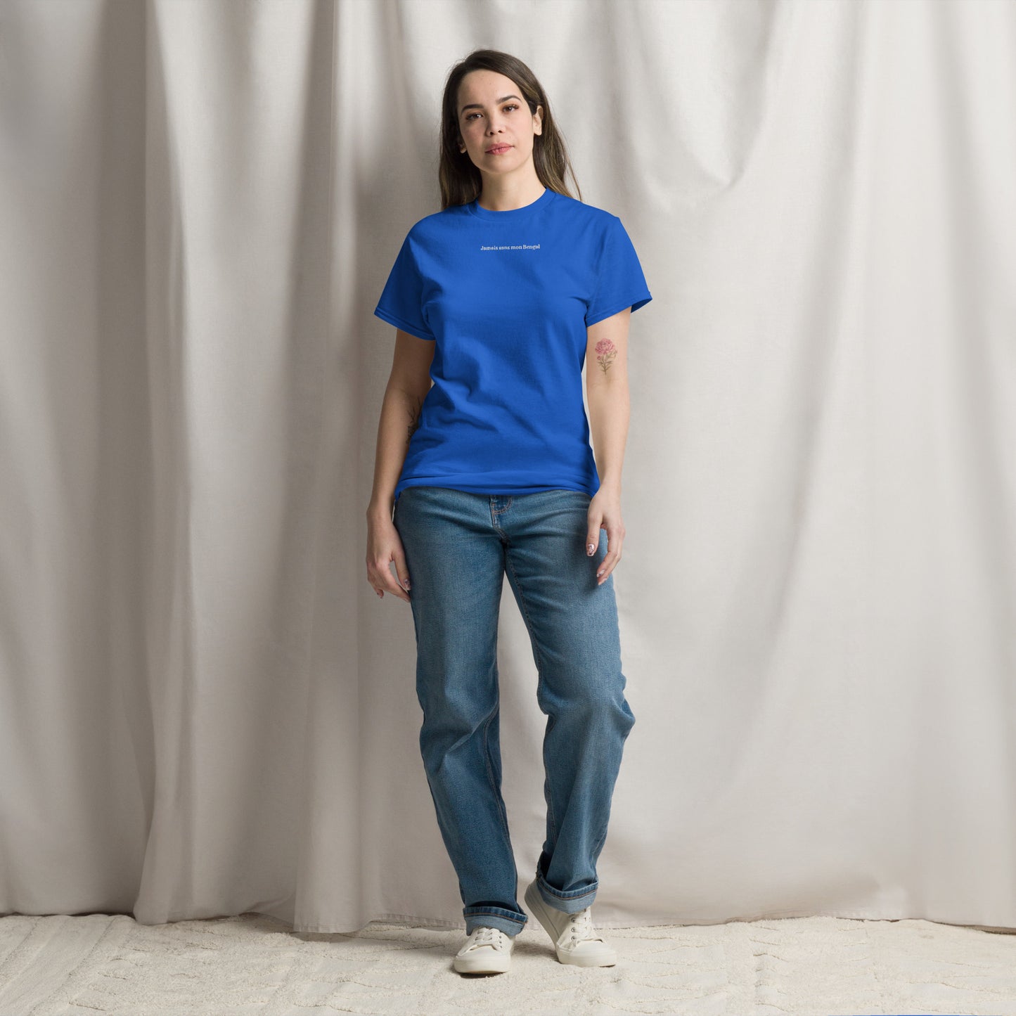 T-shirt Femme brodé Jamais sans mon Bengal