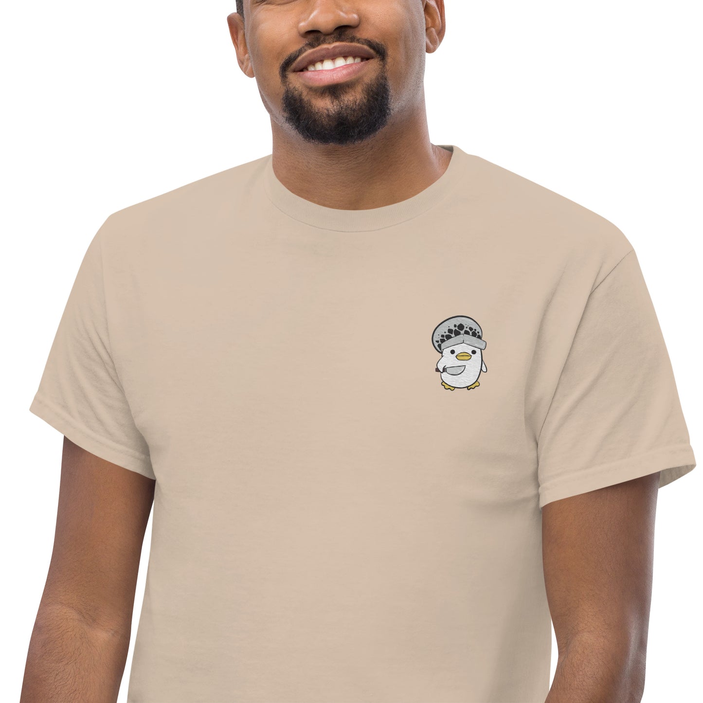 T-shirt Homme Brodé Petit Canard Inspiré de Law