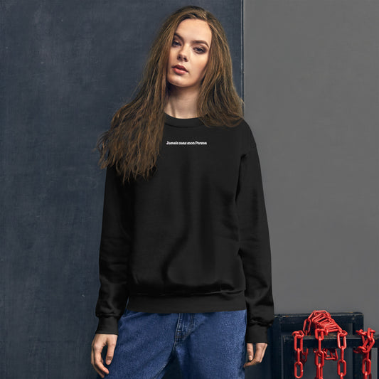 Sweat à Col Rond Femme brodé Jamais sans mon Persan