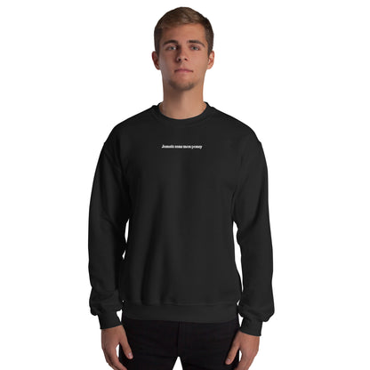 Sweat à Col Rond Homme brodé Jamais sans mon Poney