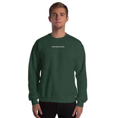 Sweat à Col Rond Homme brodé Jamais sans mon Poney