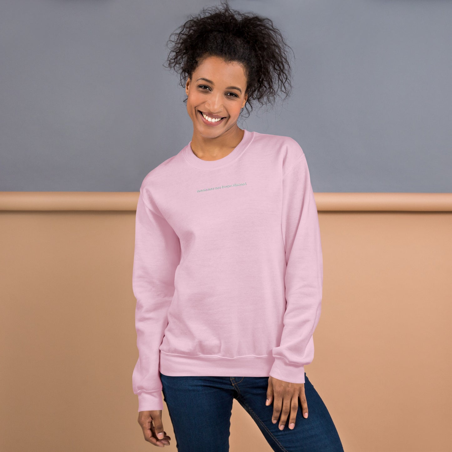 Sweat à Col Rond Femme brodé Jamais sans mon Berger Allemand