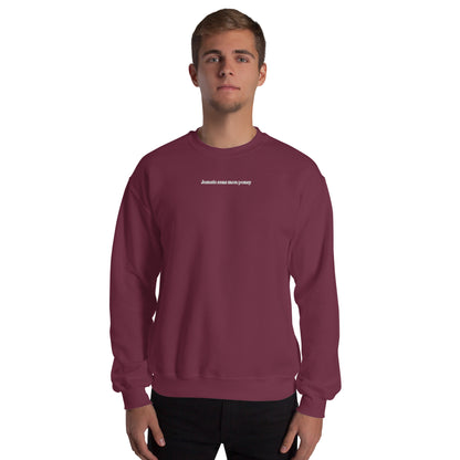 Sweat à Col Rond Homme brodé Jamais sans mon Poney