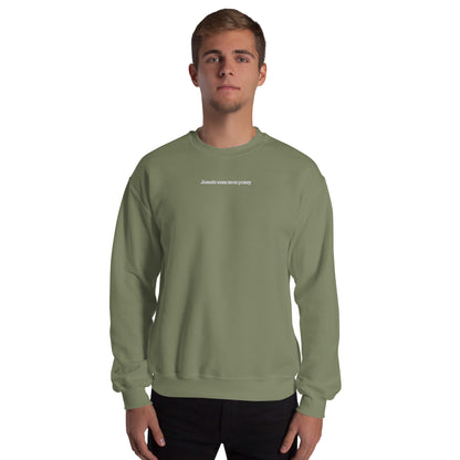 Sweat à Col Rond Homme brodé Jamais sans mon Poney