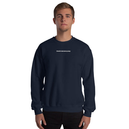 Sweat à Col Rond Homme brodé Jamais sans mon Poney